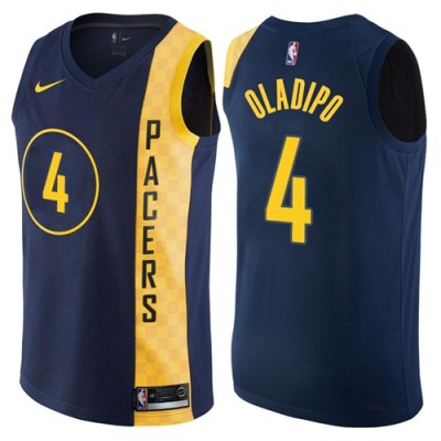 Nike Indiana Pacers #4 Victor Oladipo Navy Blue NBA Swingman City Edition Jersey Men's